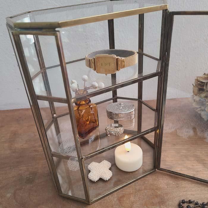 3段ガラスケース・ガラスボックス・アクセサリーケース・ショーケース