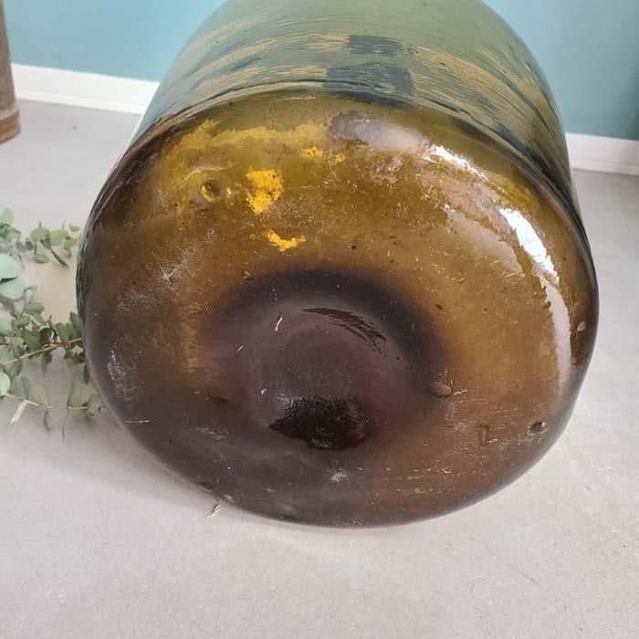 古道具・昭和レトロガラス・デミションボトル・カーキブラウン | 旅