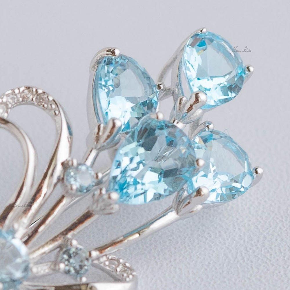 Jeweliss ブローチ ブルートパーズ ブーケ パナチェーア シルバー925