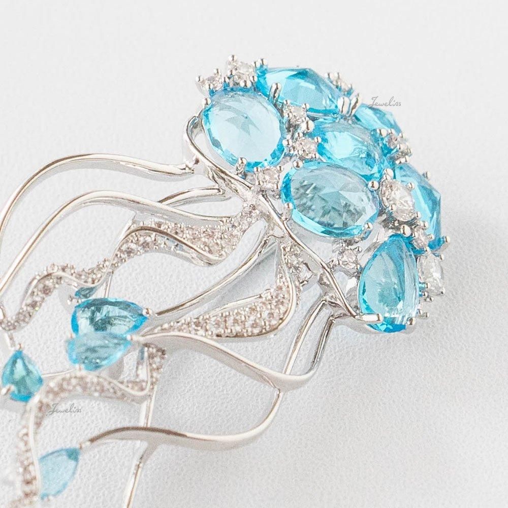 Jeweliss ブローチ プルモー Pulmo ジェリーフィッシュ クリスタル