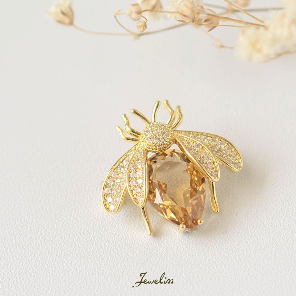 VOGUE BIJOUX 蜂モチーフ ブローチ 希少ヴィンテージ Lochie