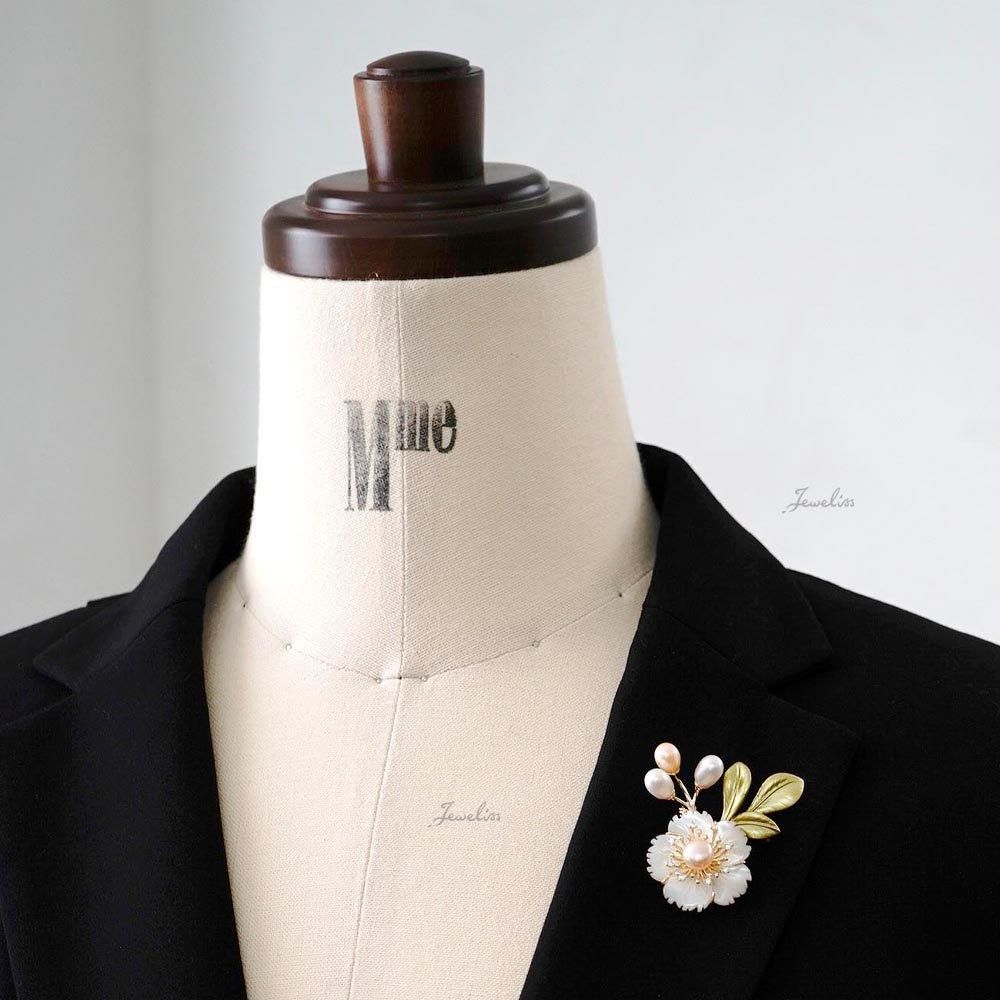 Jeweliss セレジェイラ 桜 淡水パール ブローチ サクラ ブローチ専門店