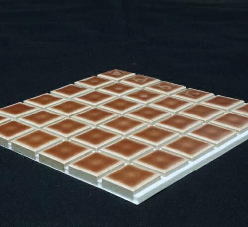 タイルシール モザイクタイル シール シート 25角 茶色 ブラウン