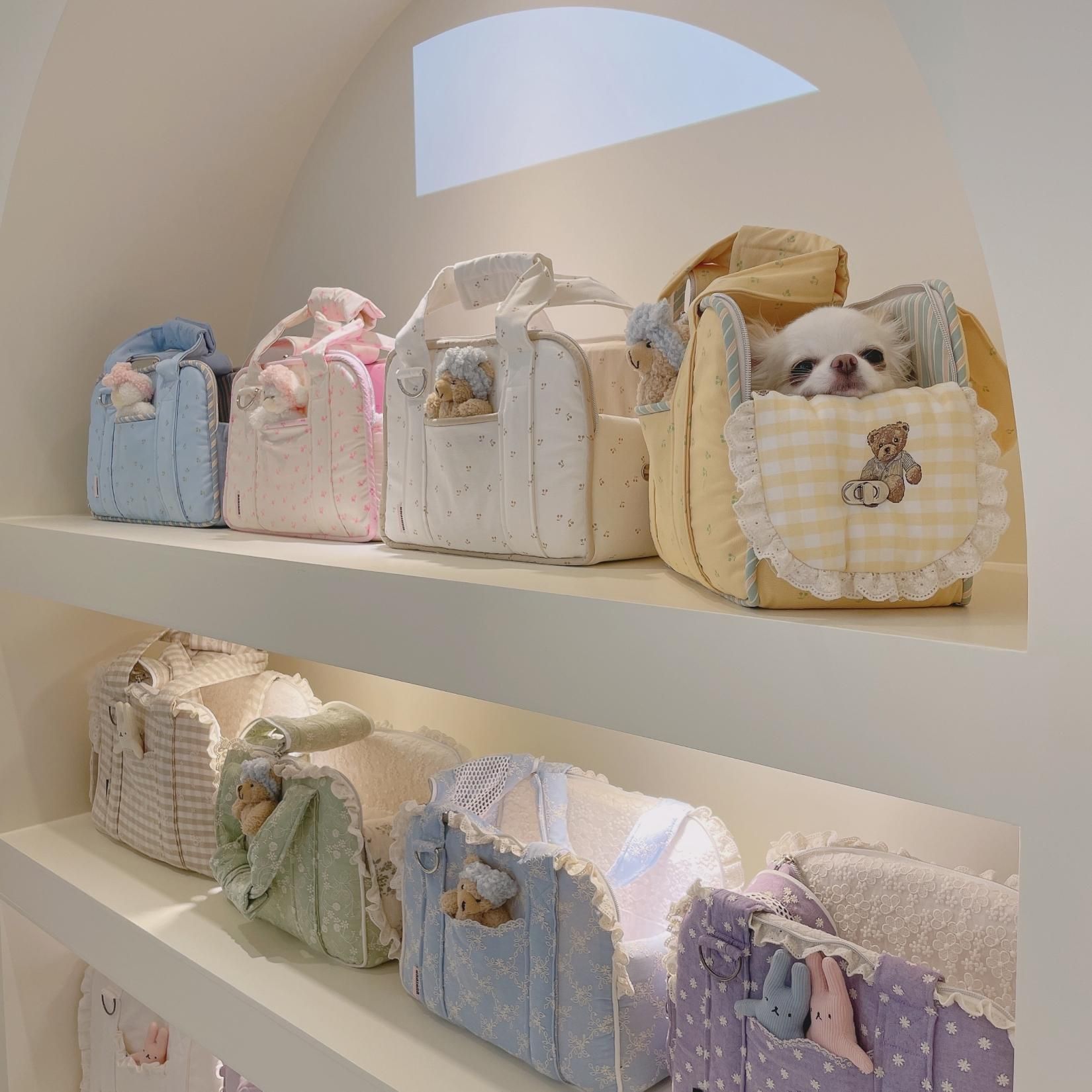 AJIBAG CUBE EMB [Baby Blue] - BABIANA JAPAN