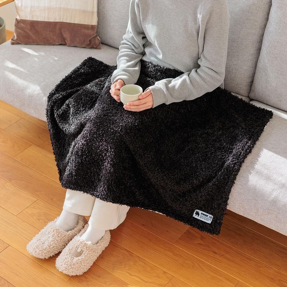 プードルボアふわふわブランケット ブラック MZ - moz Sweden公式