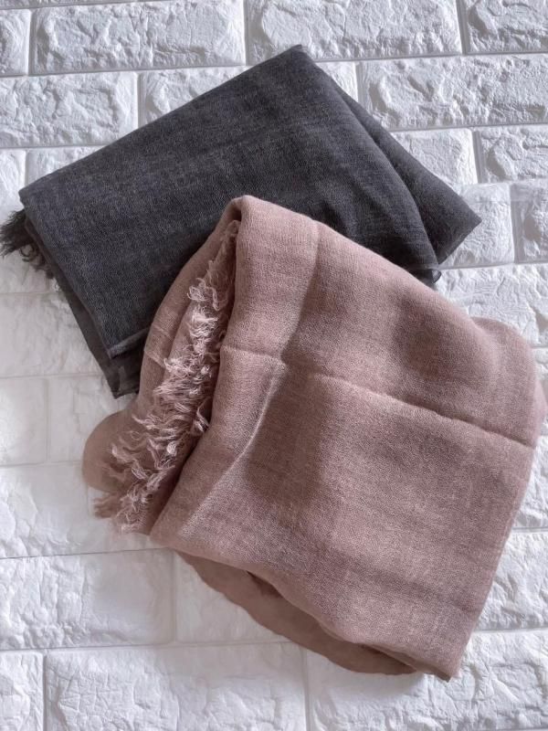 ○（発売8/9）リネン大判ストール（新色ダークグレー） - ImPARFAIT