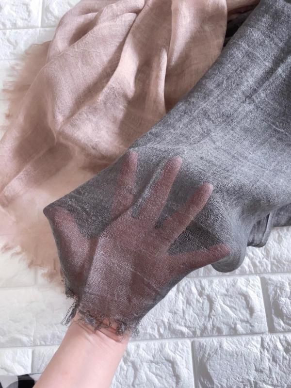 ○（発売8/9）リネン大判ストール（新色ダークグレー） - ImPARFAIT