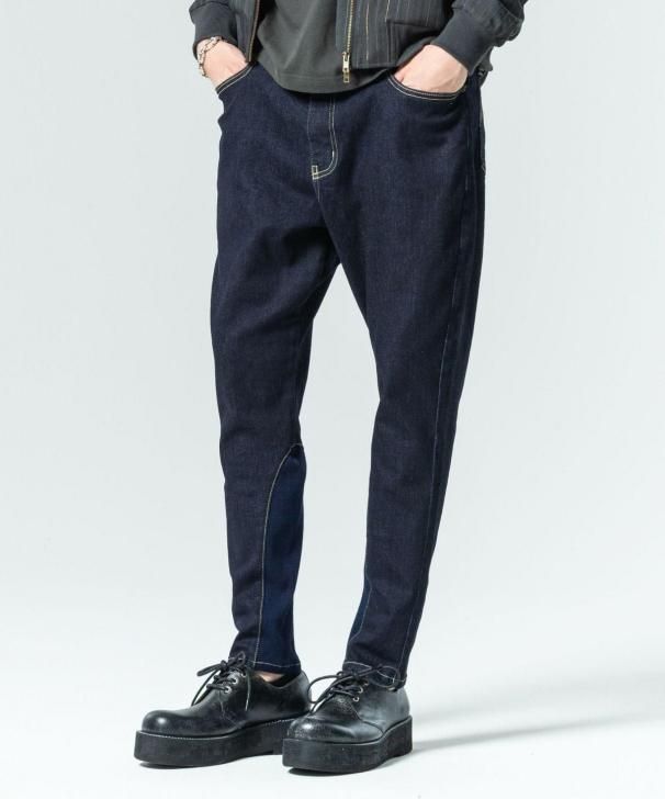 glamb グラム サルエルパンツ ダメージ加工 インディゴ L. glamb