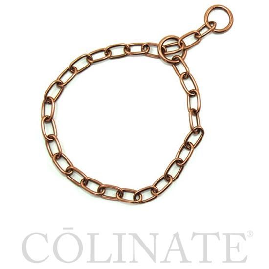 小・中・大型犬用 ローズ・ゴールド・チョークチェーン （3mm/ショート