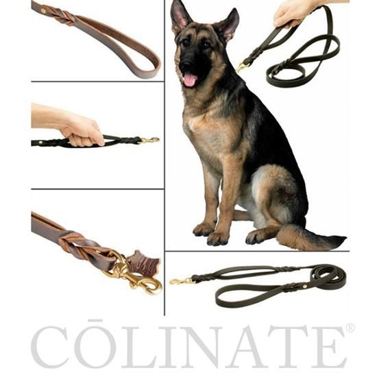 大型犬/超大型犬用 リード サブグリップ 高級本革】2ハンドル ブレイ