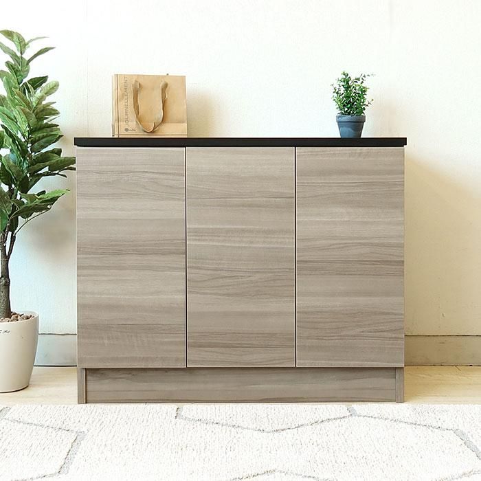 サイズオーダー可！○仕切り段差キャビネット○ナチュラルブラウン