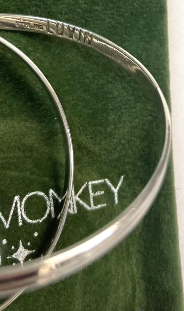 イエローモンキー 2連バングル（ブレスレット）LOVINデザイン シルバー