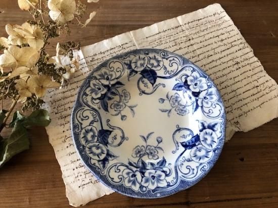 フランスアンティーク クレイユモントロー Flora オーバルプレート 大皿