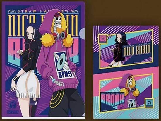 H賞 ロビン＆ブルック (クリアファイル＆ステッカーセット) 】一番くじ