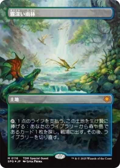 MTG タルキール霧深い雨林ドラゴンスケイル・Foil 英語ボーダーレス
