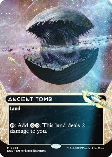 古えの墳墓 星景ポスター foil 英語版 mtg 久遠の終端 古えの墳墓 星景