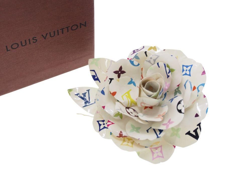 Used 極上品】ルイヴィトン LOUIS VUITTON マルチカラー コサージュ