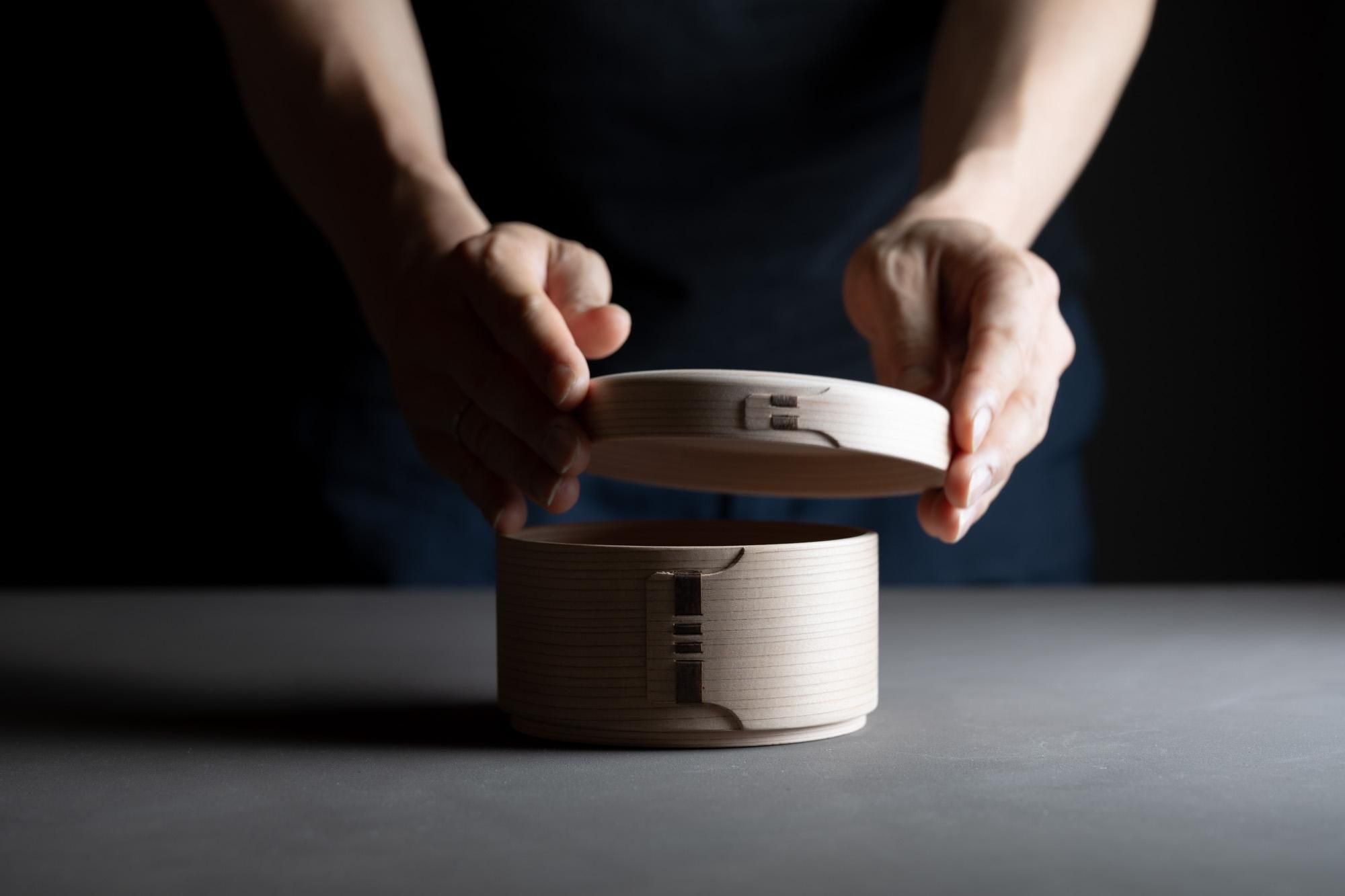 丸弁当箱（四寸）｜曲げわっぱ｜柴田慶信商店｜紡ぎ舎（つむぎや）