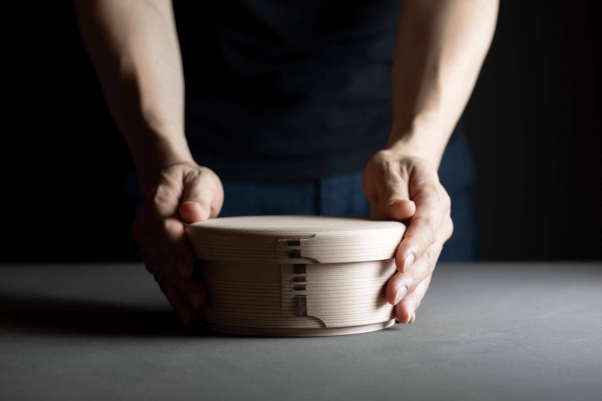 丸弁当箱（五寸）｜曲げわっぱ｜柴田慶信商店｜紡ぎ舎（つむぎや）