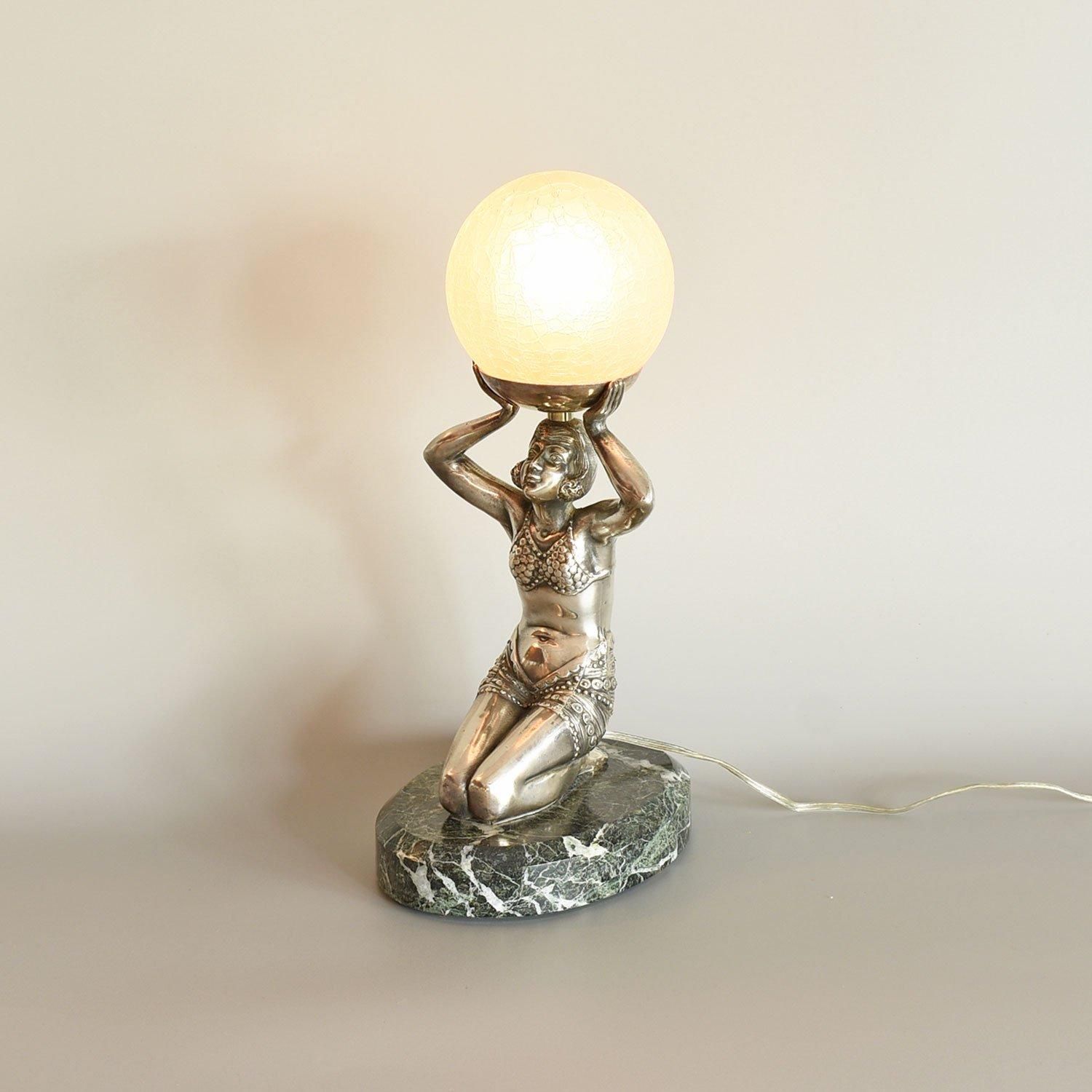 逸品 アール・デコ テーブルデスクランプ ウラン&オパルセントG真鍮