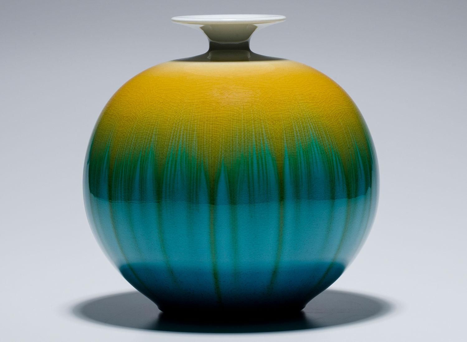 マ*ケ様 三代徳田八十吉.大壺.茶道具 茶室.花入れ マ*ケ様 三代徳田八