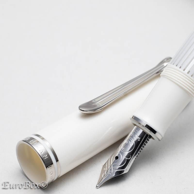 ペリカン 万年筆 ホワイトストライプ m605 F ペリカン 特別生産品 M605