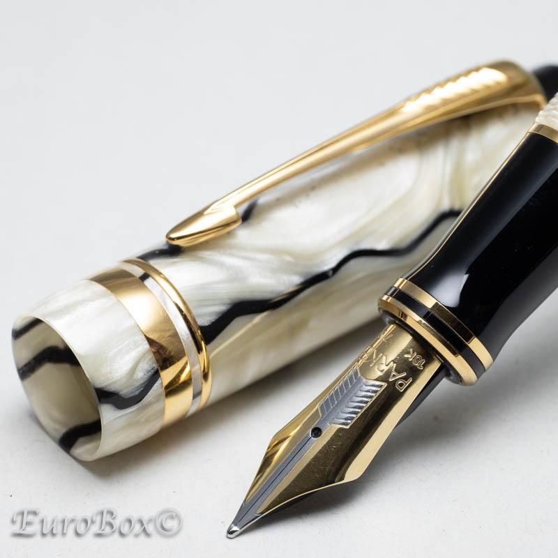 パーカー 万年筆 デュオフォールド センテニアル パール＆ブラック