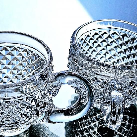 希少 Baccarat オールドバカラ 19世紀 刻印 ディアマンビゾー トレイ