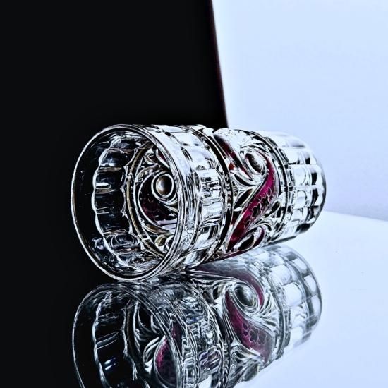 心奪われる鮮烈さ☆オールドバカラ ロザース 26㎝カラフェ 金彩 ブルー