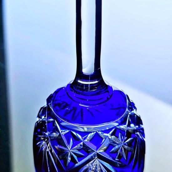 輝くオールドサンルイ マスネのリキュールグラス【1916年頃】青