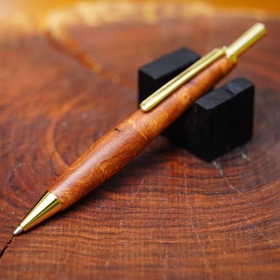 早い者勝ち】極上花梨瘤 シャープペンシル0.5 木軸ペン 加藤金属