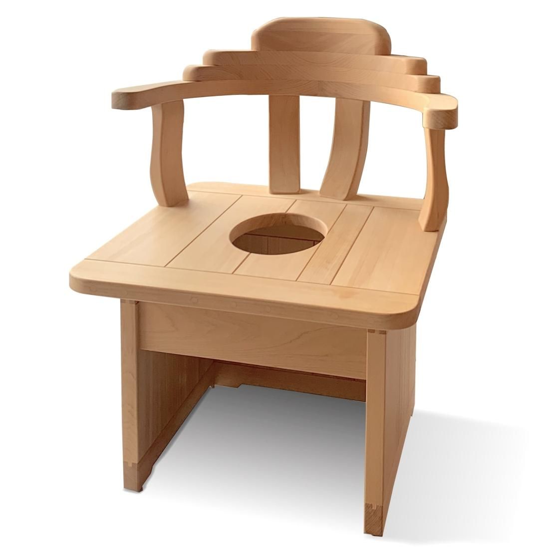 Miiページ よもぎ蒸し専用椅子 背もたれ付 オーダーメイド 丸型よもぎ