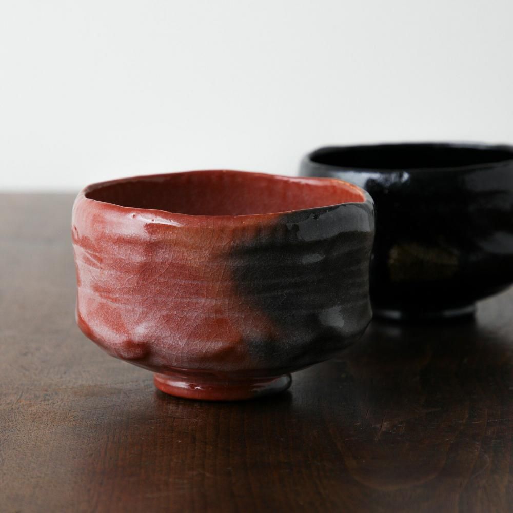 京都清水焼 楽茶碗 上茶わん 黒楽 お抹茶碗 茶道 表千家 裏千家 お濃茶