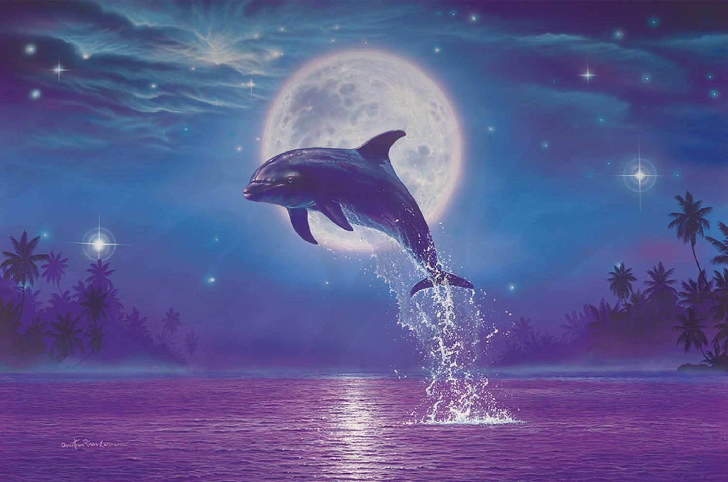 美品】ラッセン 絵画 イルカ リープオブフェイス(S)ROC 美品】ラッセン