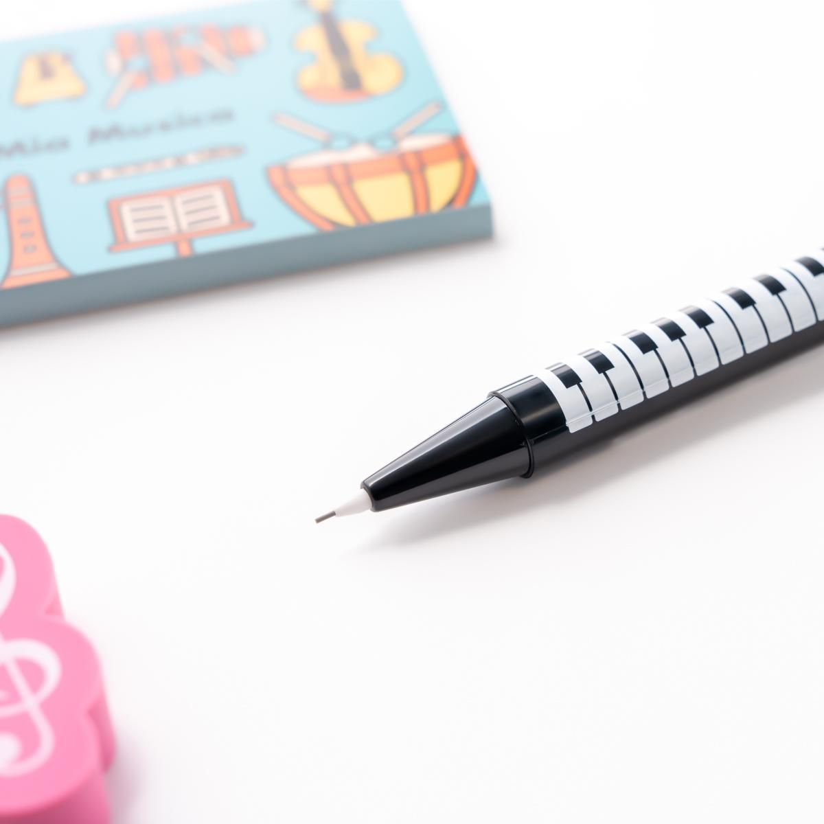 鍵盤シャープペン / ピアノモチーフの鍵盤がデザインされたシャープペン
