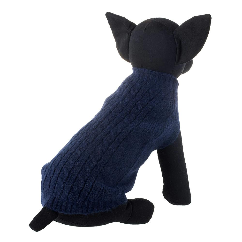 送料無料】縫い目のない優しいニット ネイビー Sサイズ ペット服(犬の