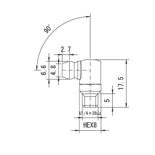 CAINZ-DASH】栗田製作所 グリースニップル C型U1／4X28山