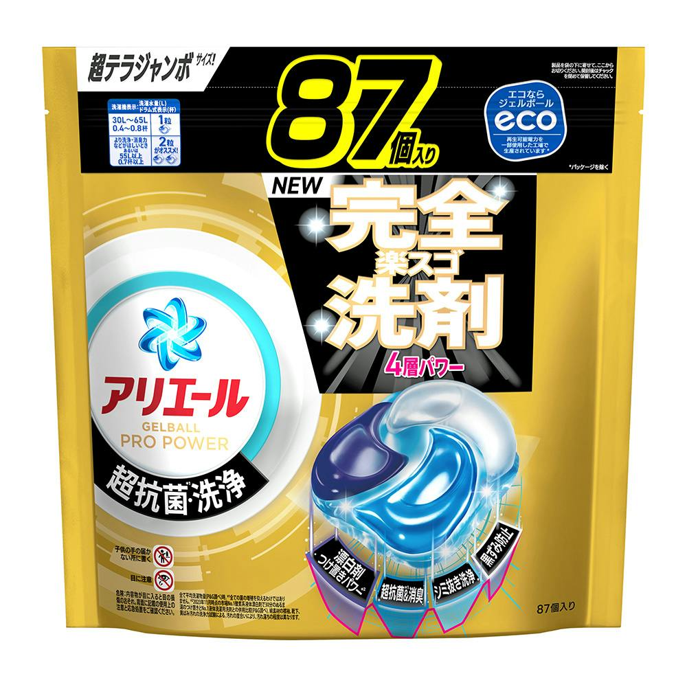 アリエールジェルボールプロつめかえ用テラジャンボ89個入✖6袋