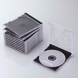 CD DVDプラケース 1枚収納 10パック ブラック CCD-JSCN10BK | パソコン