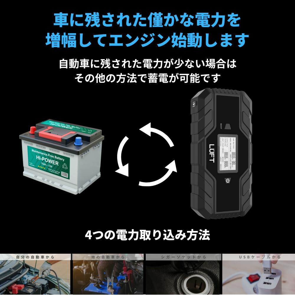 LUFT ルフト スーパーキャパシタ搭載 ジャンプスターター エンジン