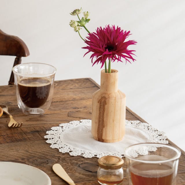 ヘッズ 雑貨－フラワーベース 直径65(35)×H135mm 2個 HEADS WOD-FB3