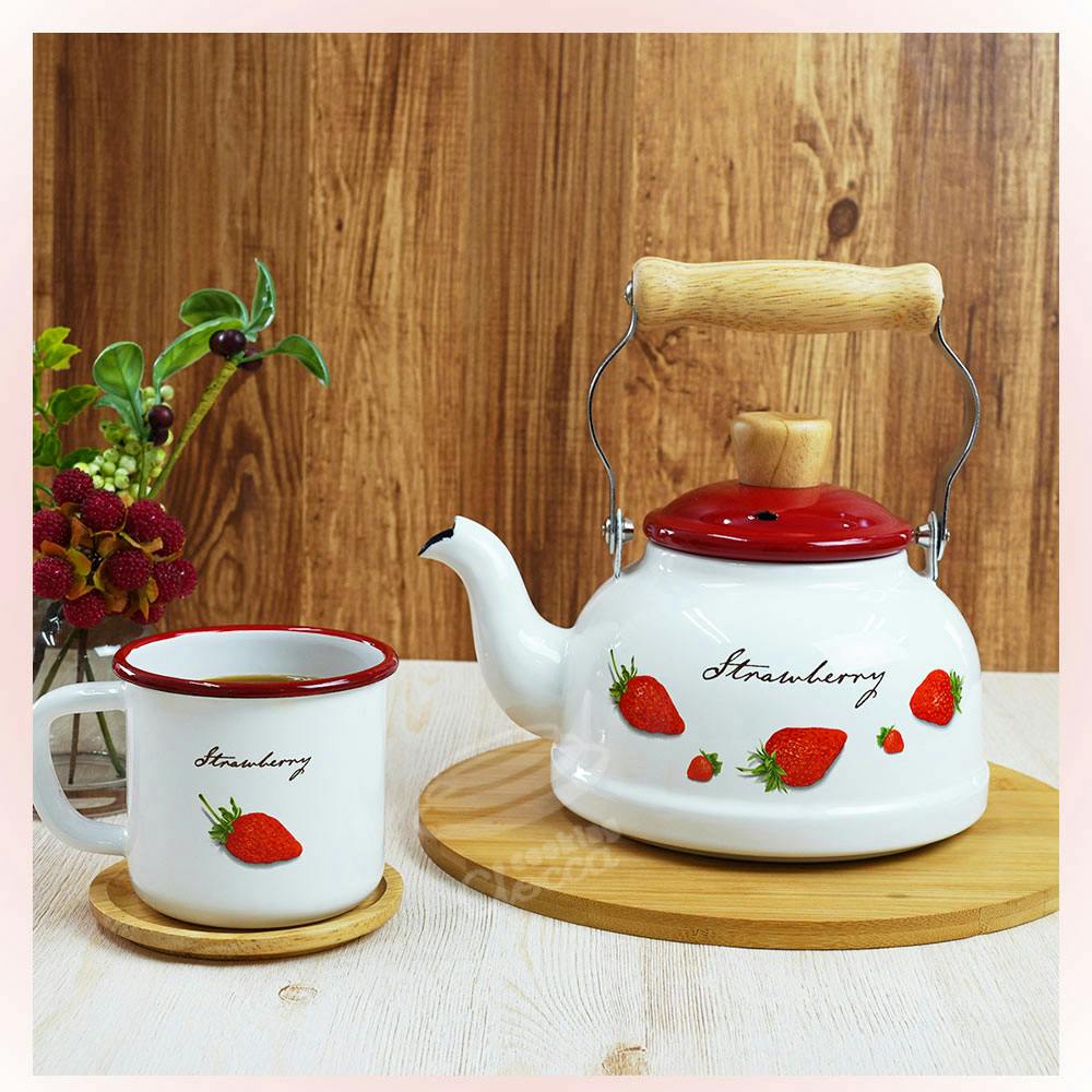 富士ホーロー ストロベリーシリーズ ホーロー ケトル 1.6L IH対応 STB