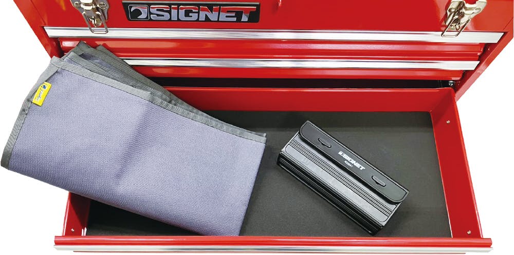 SIGNET 85点組 3/8DR・1/4DR 3段 ツールボックス 工具セット レッド