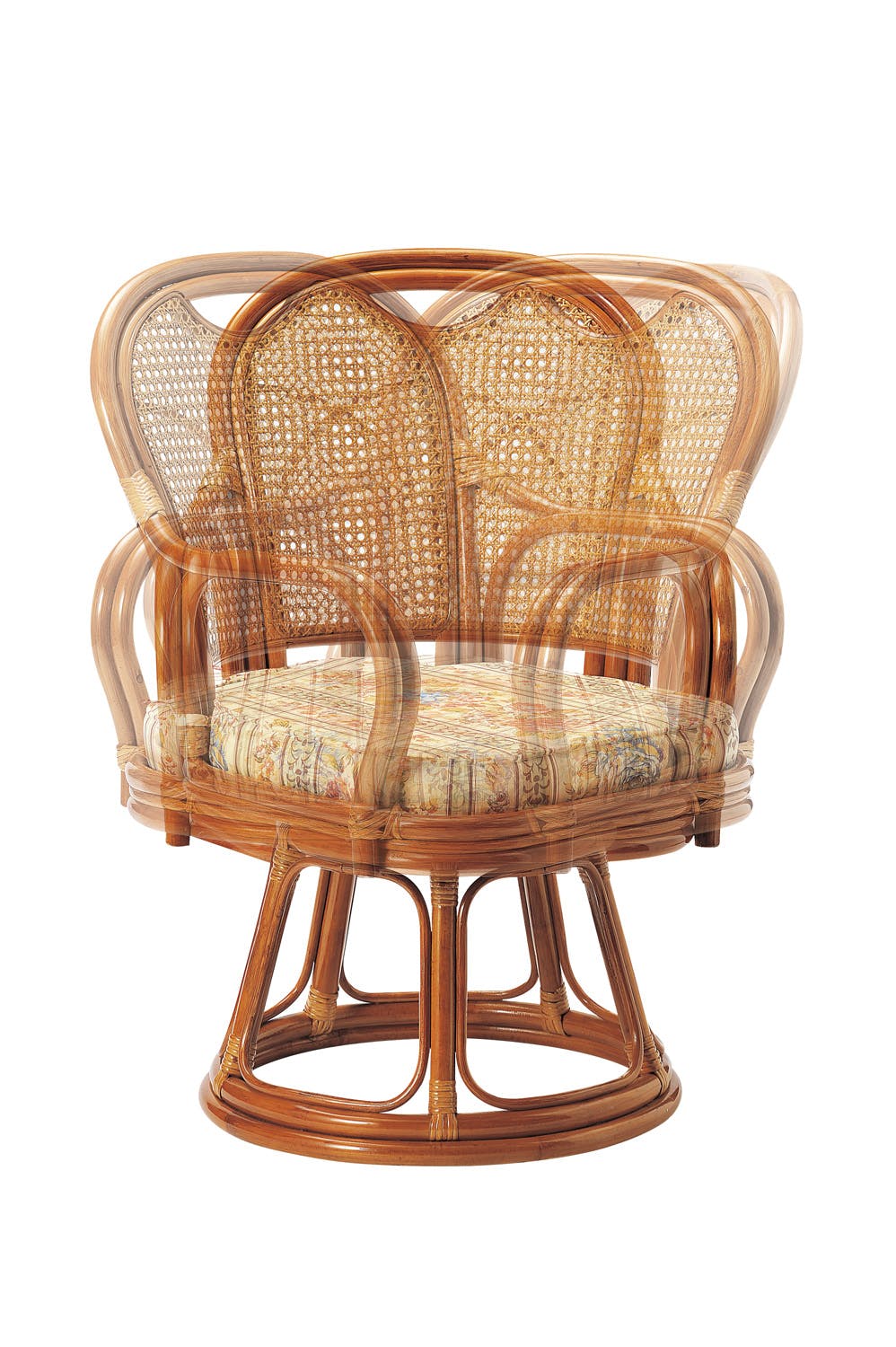 KOEKI 弘益 UTILITY R-390S ラタン回転椅子ミドルタイプ(SH390) 52×57