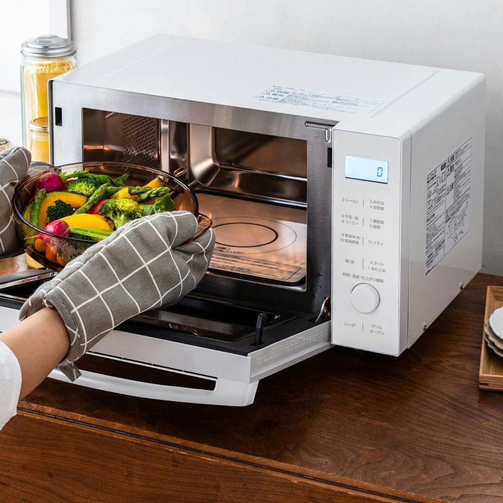 アイリスオーヤマ オーブンレンジ18L MO-F1809-CW ホワイト 電子レンジ