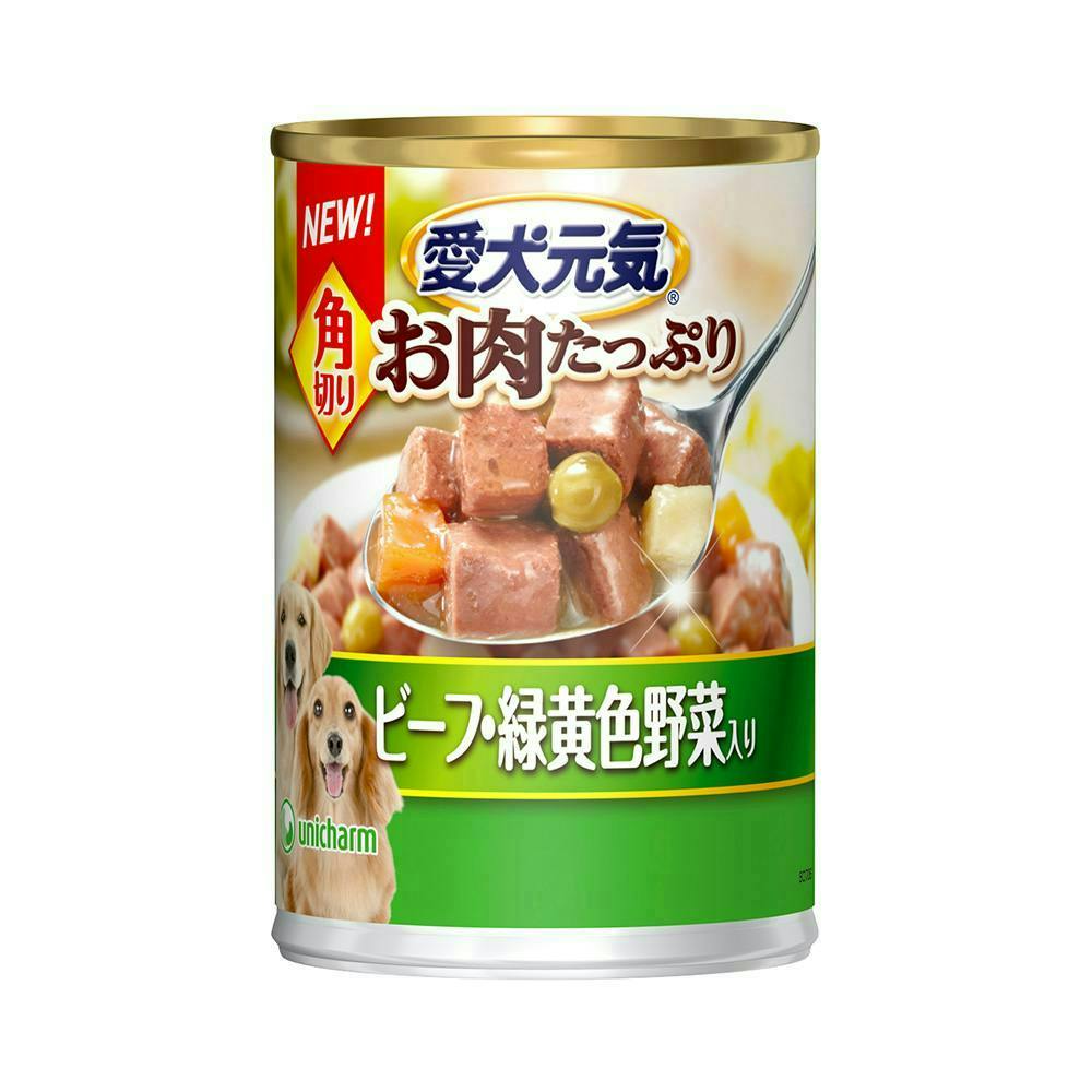 愛犬元気 缶 角切り ビーフ入り 375g | ドッグフード 通販