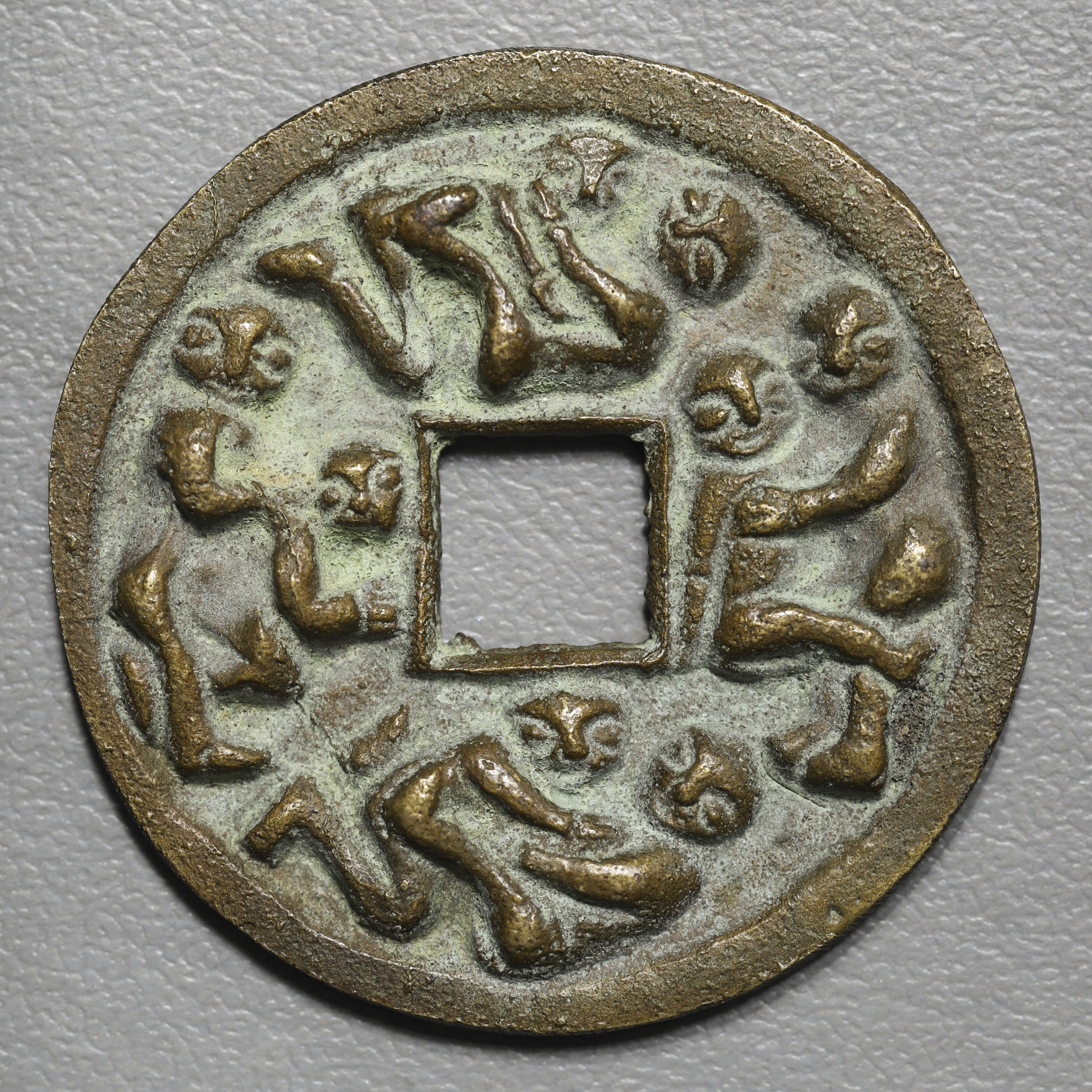 中国大型古銭 【風雪月花] 絵銭