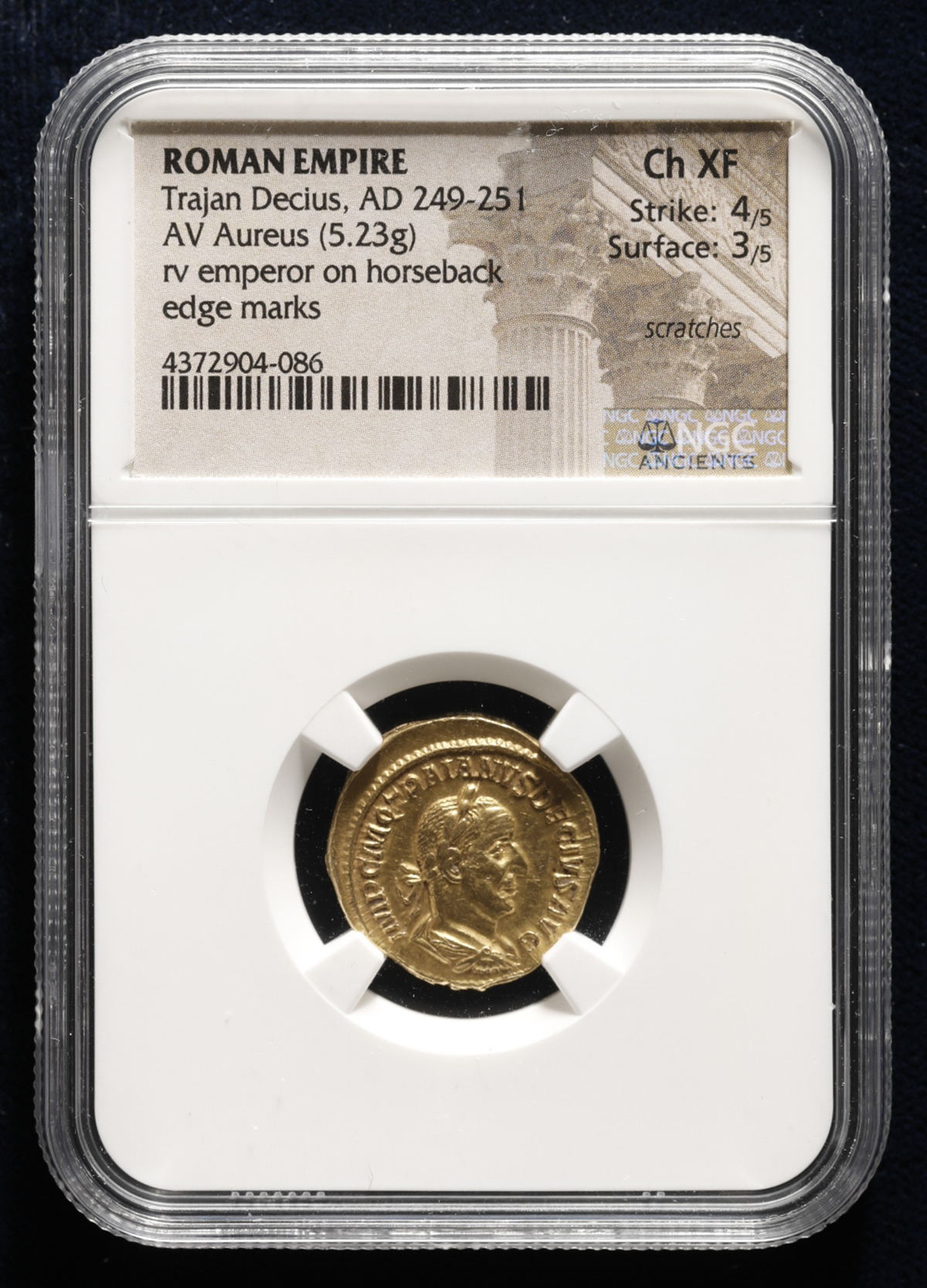 貨幣博物館 | Roman Empire ローマ帝国 AV Aureus Trajan Decius