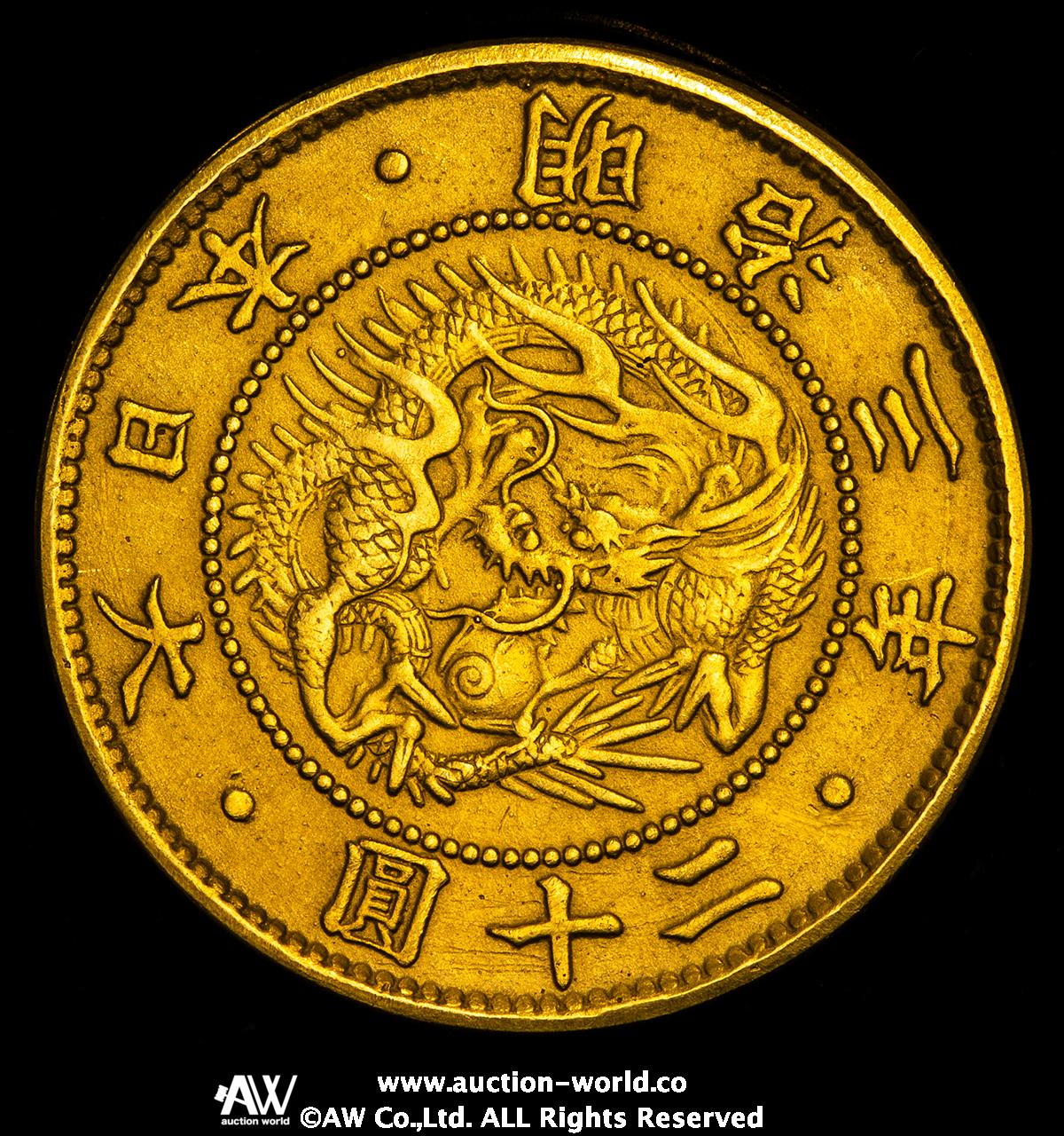 薬*門様 旧十円金貨明治9年桐箱付目方約13.8g 古銭近代貨幣 古銭 旧十