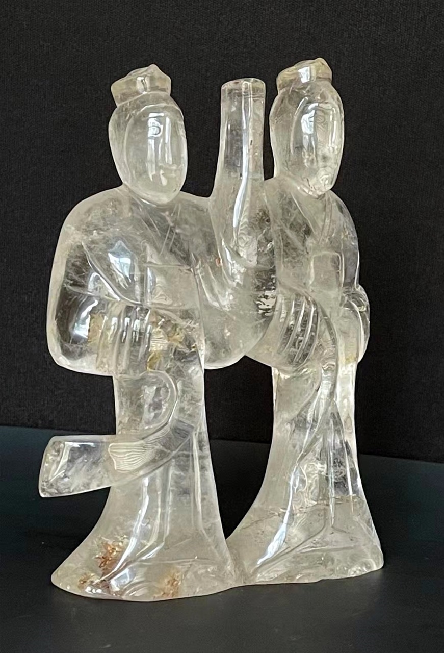 漢代 水晶耳杯 天然水晶 彫刻 古美術 珍品 漢代 水晶耳杯 天然水晶